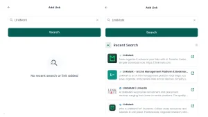 Web search inside LinkMark