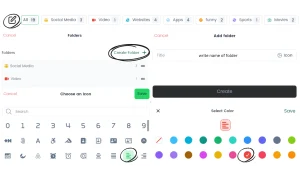 Creating folder in LinkMark